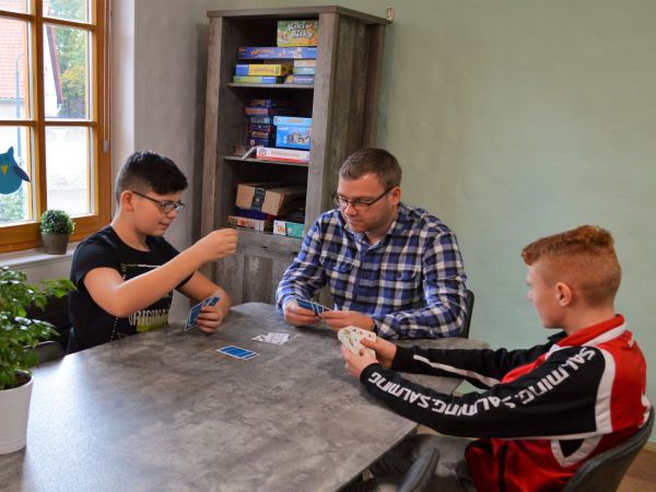Kartenspieler Trio