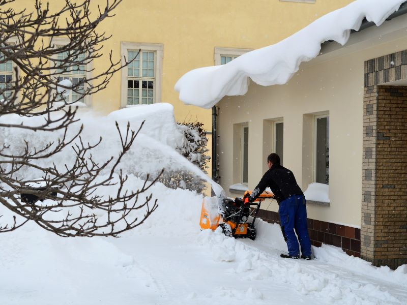 Schneeräumer im Einsatz