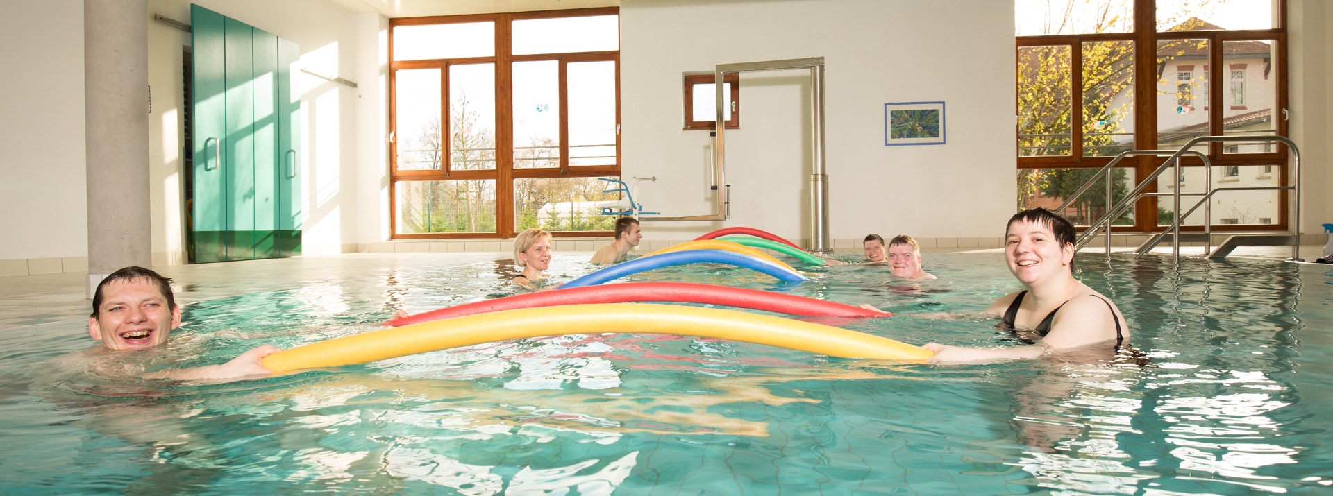 Bewohner beim Baden